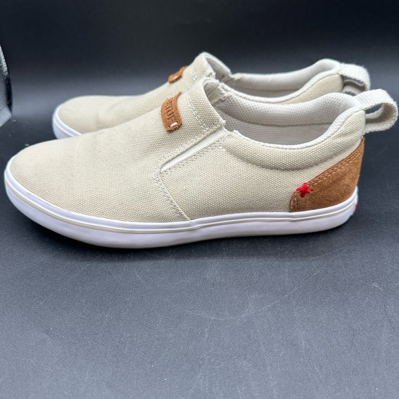 EUC Xtratuf Women's Canvas Sharkbyte Deck Shoe Cream Boat Shoes 8.5 - Picture 3 of 7